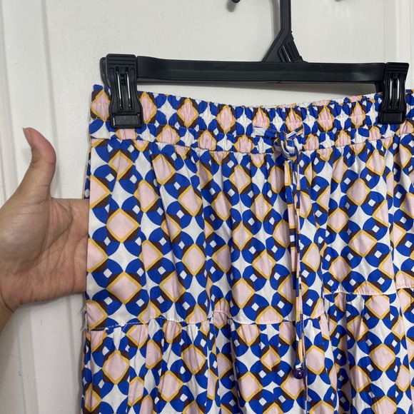 Zara Woman Multicolored Geometric Print Tiered Maxi Skirt Size S - Picture 10 of 15